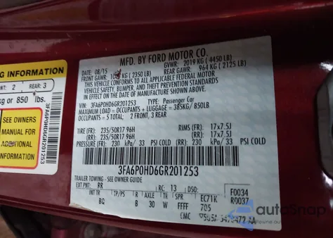 2016 Ford Fusion Se из США, поврежденный, VIN 3FA6P0HD6GR201253